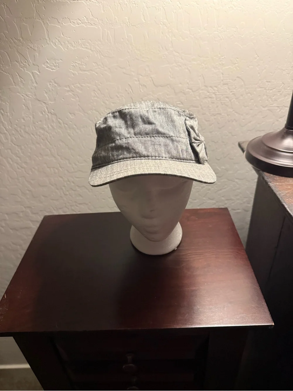 Gray ladies Casual Cap with Front Visor